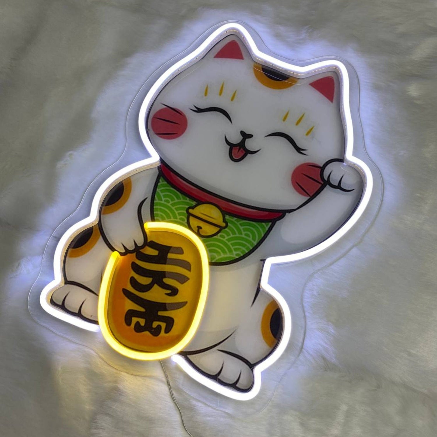 Lucky Cat Decal Printed Neon Light for Wall Decoration | Shineneon
