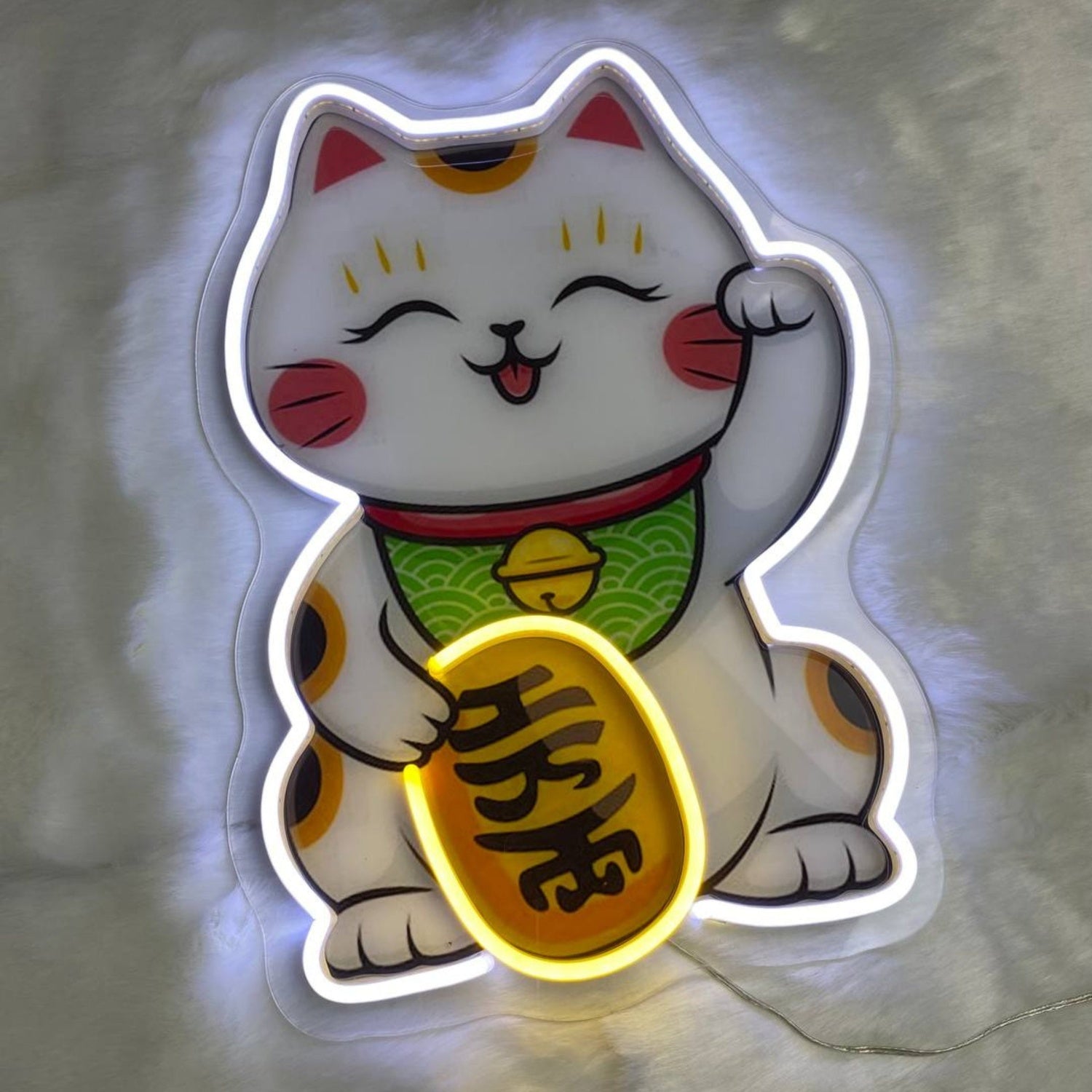 Lucky Cat Decal Printed Neon Light for Wall Decoration | Shineneon