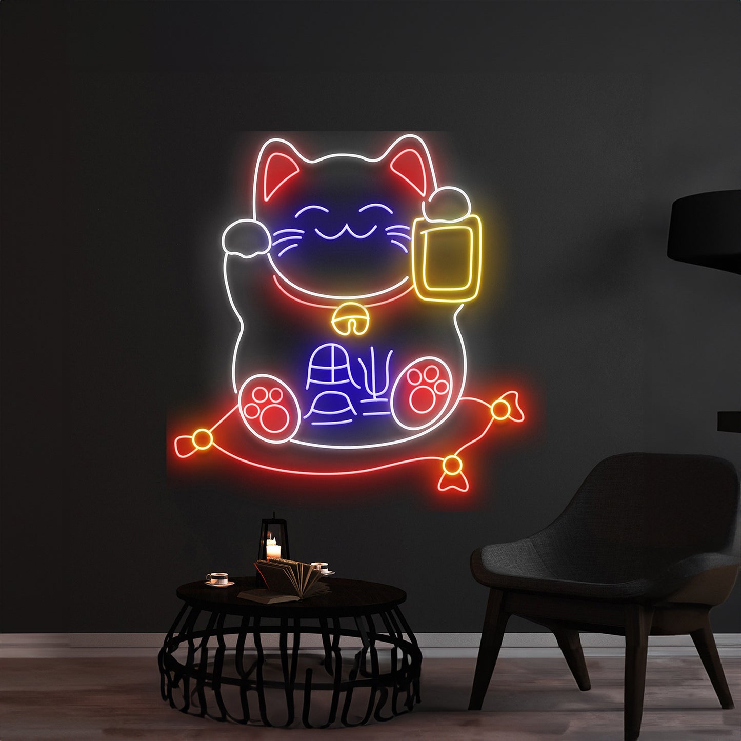 Lucky Cat Neon Sign Japanese Cat Neon Light