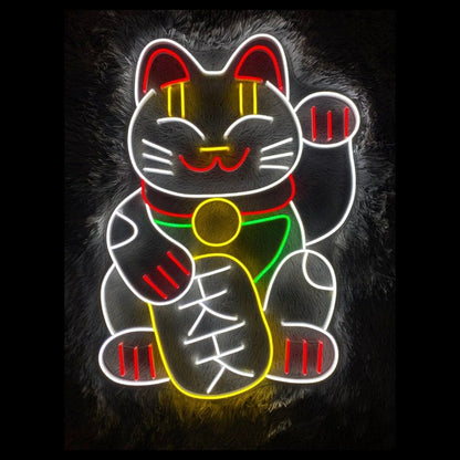 Lucky Cat V2 Led Neon Sign - Shineneon