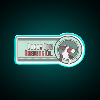 Lucky Dog Brewing Co Beer Bar Decor Led Neon Sign Rgb Color - Size and dimension reference