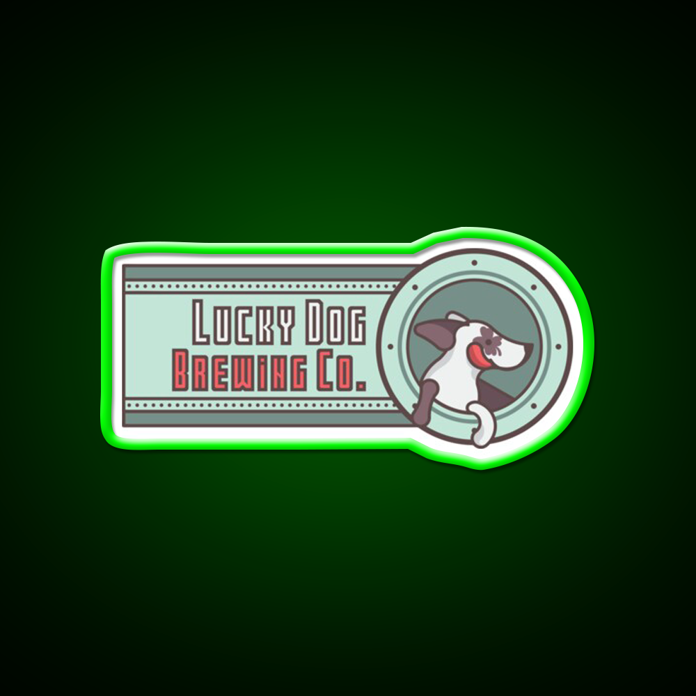 Lucky Dog Brewing Co Beer Bar Decor Led Neon Sign Rgb Color - LED neon sign view 8