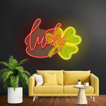 Lucky Four Leaf Clover Saint Patrick Day Led Signs - Shineneon