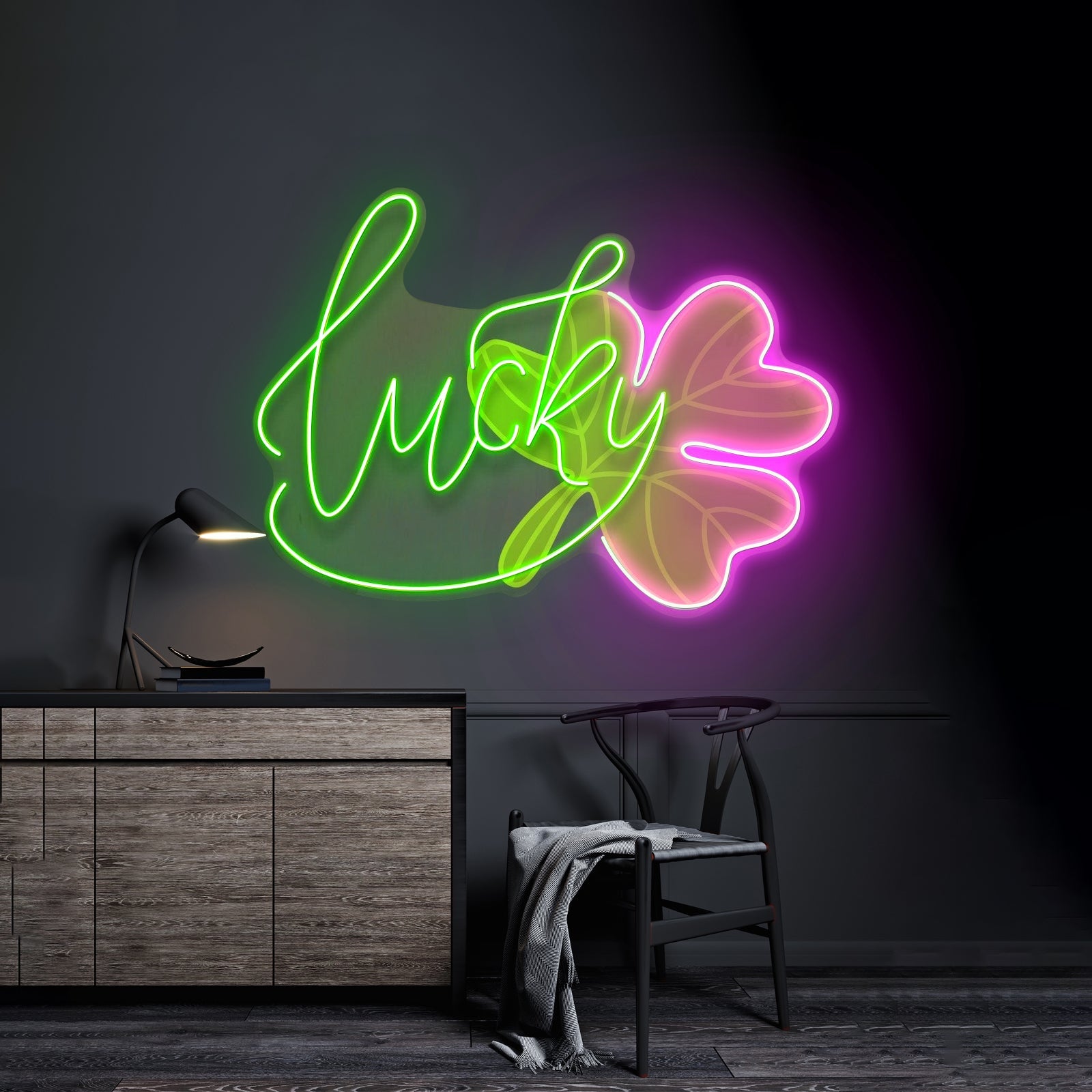 Lucky Four Leaf Clover Saint Patrick Day Led Signs - Shineneon