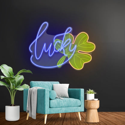 Lucky Four Leaf Clover Saint Patrick Day Led Signs - Shineneon