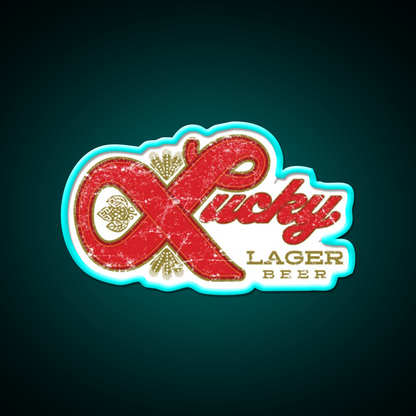 Lucky Lager Beer Bar Decor Led Neon Sign Rgb Color