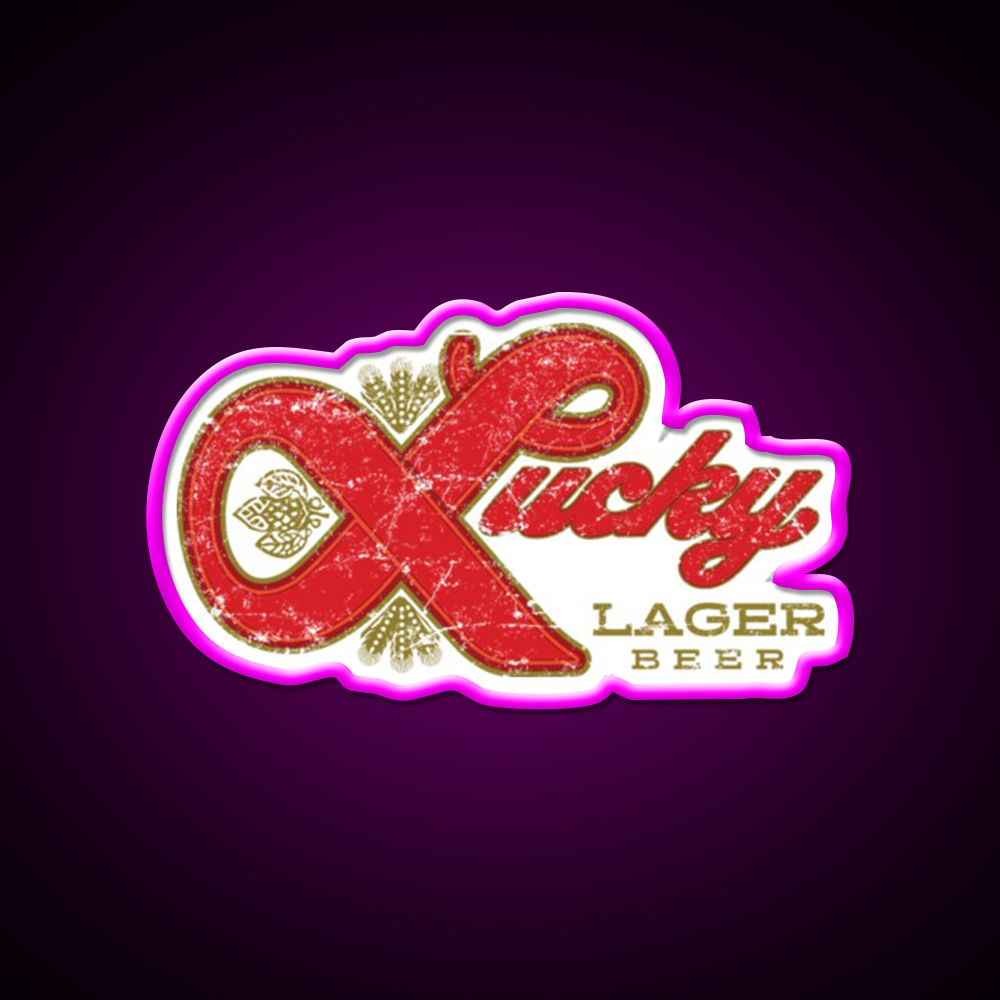 Lucky Lager Beer Bar Decor Led Neon Sign Rgb Color