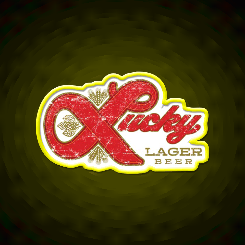 Lucky Lager Beer Bar Decor Led Neon Sign Rgb Color