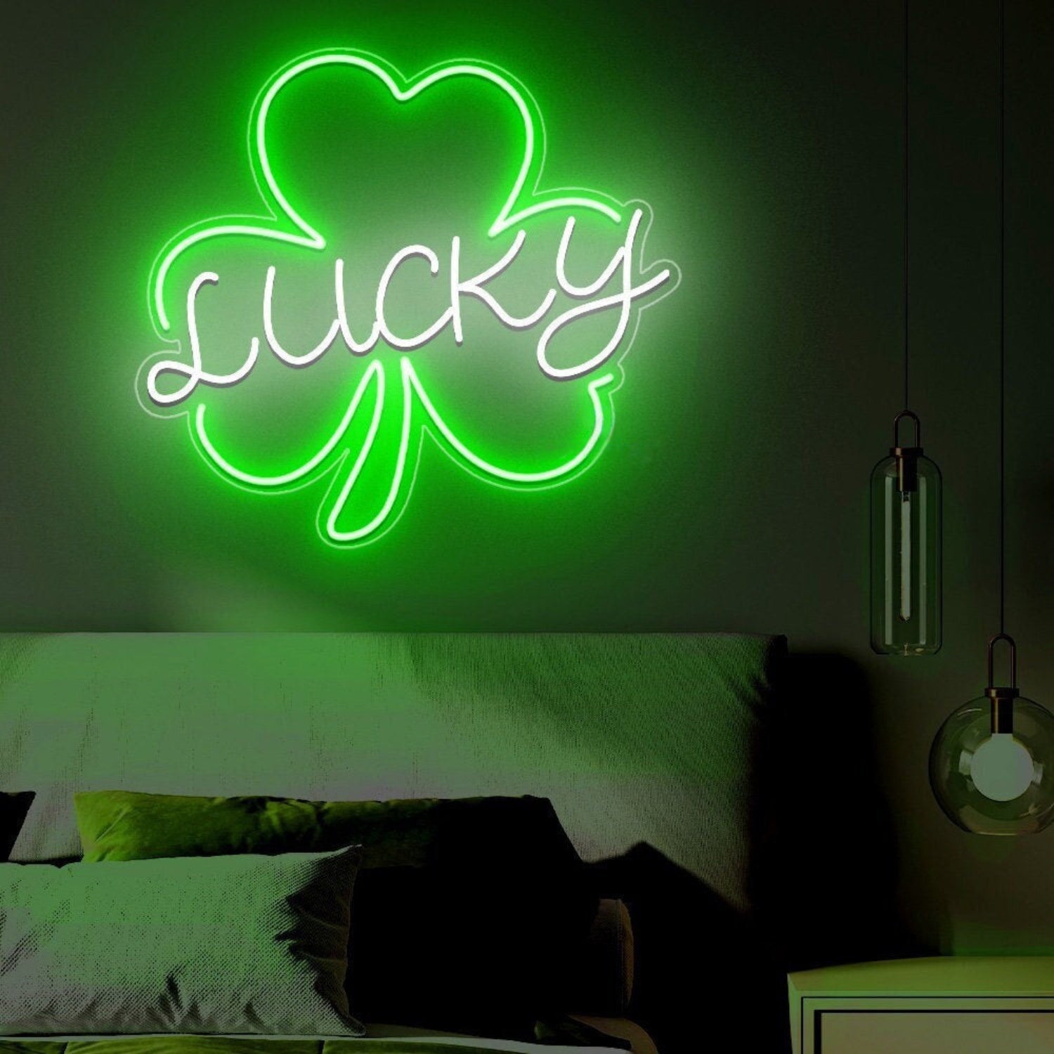 Lucky Leaf Led Neon Sign With Your Kids Name | Shineneon