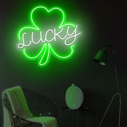 Lucky Leaf Led Neon Sign With Your Kids Name | Shineneon