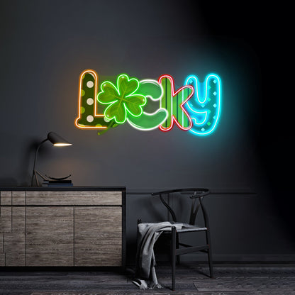 Lucky Mixing Pattern Saint Patrick Day Led Neon Signs - Shineneon