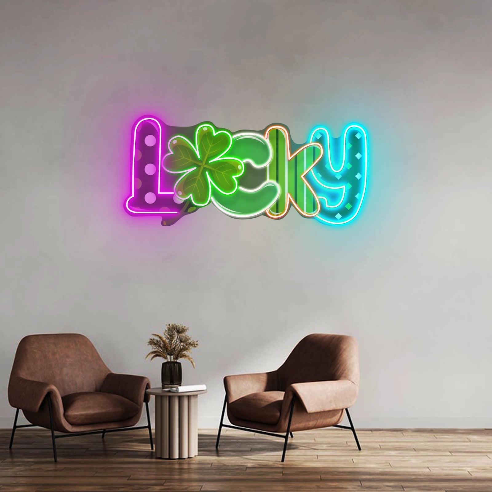 Lucky Mixing Pattern Saint Patrick Day Led Neon Signs - Shineneon