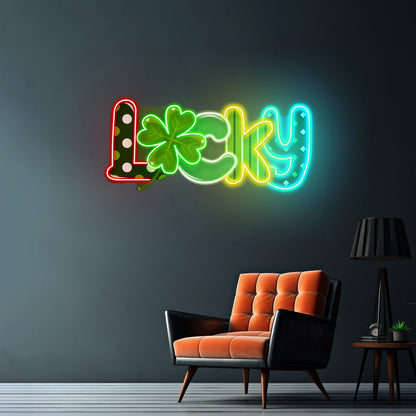 Lucky Mixing Pattern Saint Patrick Day Led Neon Signs - Shineneon