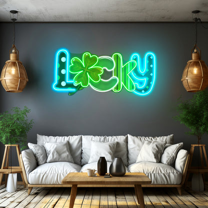 Lucky Mixing Pattern Saint Patrick Day Led Neon Signs