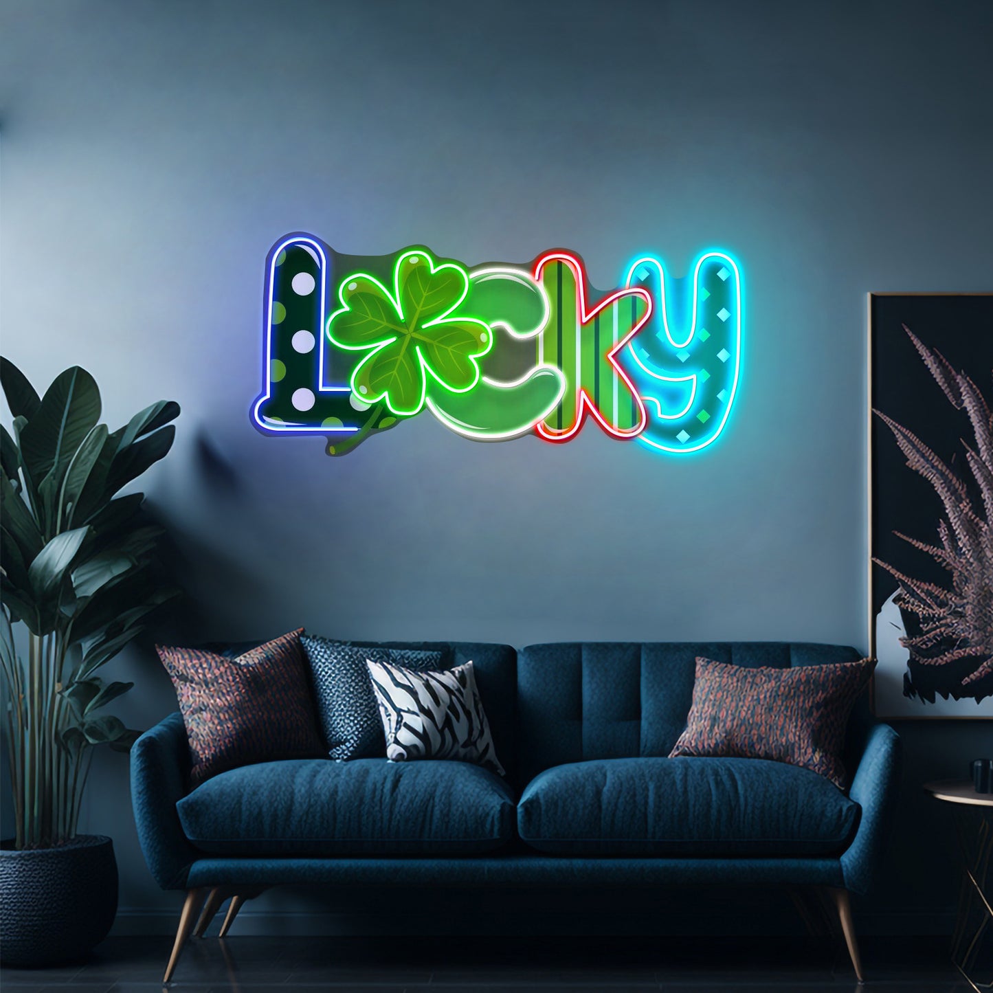 Lucky Mixing Pattern Saint Patrick Day Led Neon Signs