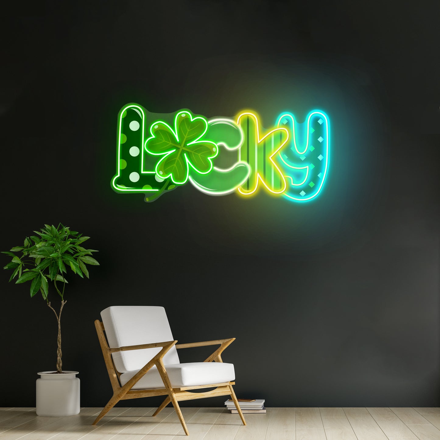 Lucky Mixing Pattern Saint Patrick Day Led Neon Signs