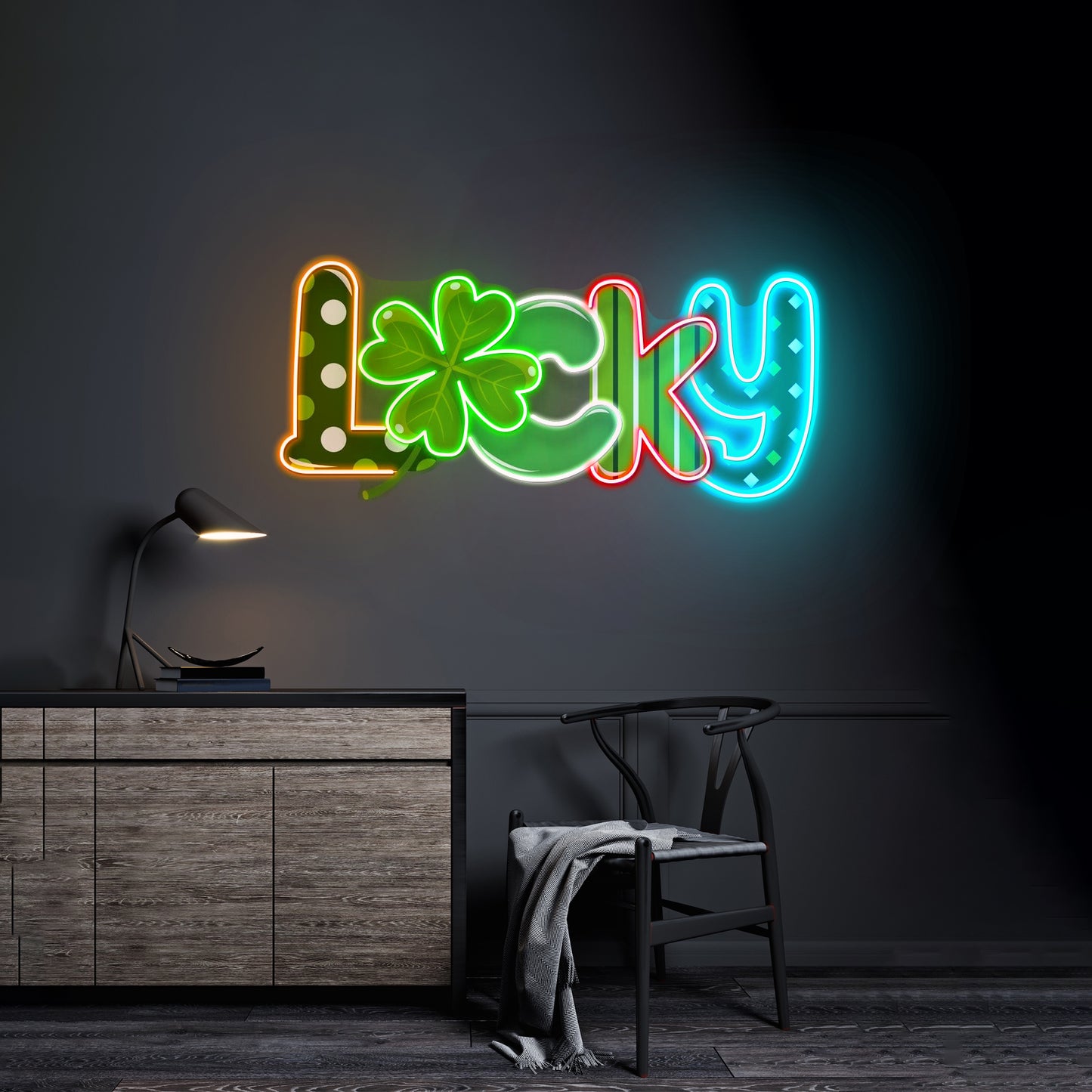 Lucky Mixing Pattern Saint Patrick Day Led Neon Signs