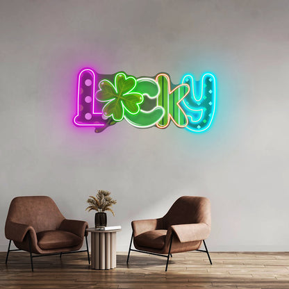 Lucky Mixing Pattern Saint Patrick Day Led Neon Signs