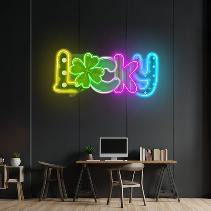 Lucky Mixing Pattern Saint Patrick Day Led Neon Signs