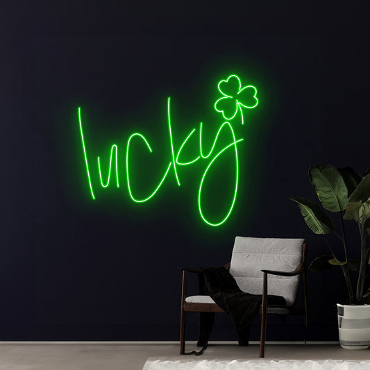 Lucky Neon Sign Shamrock Neon Light