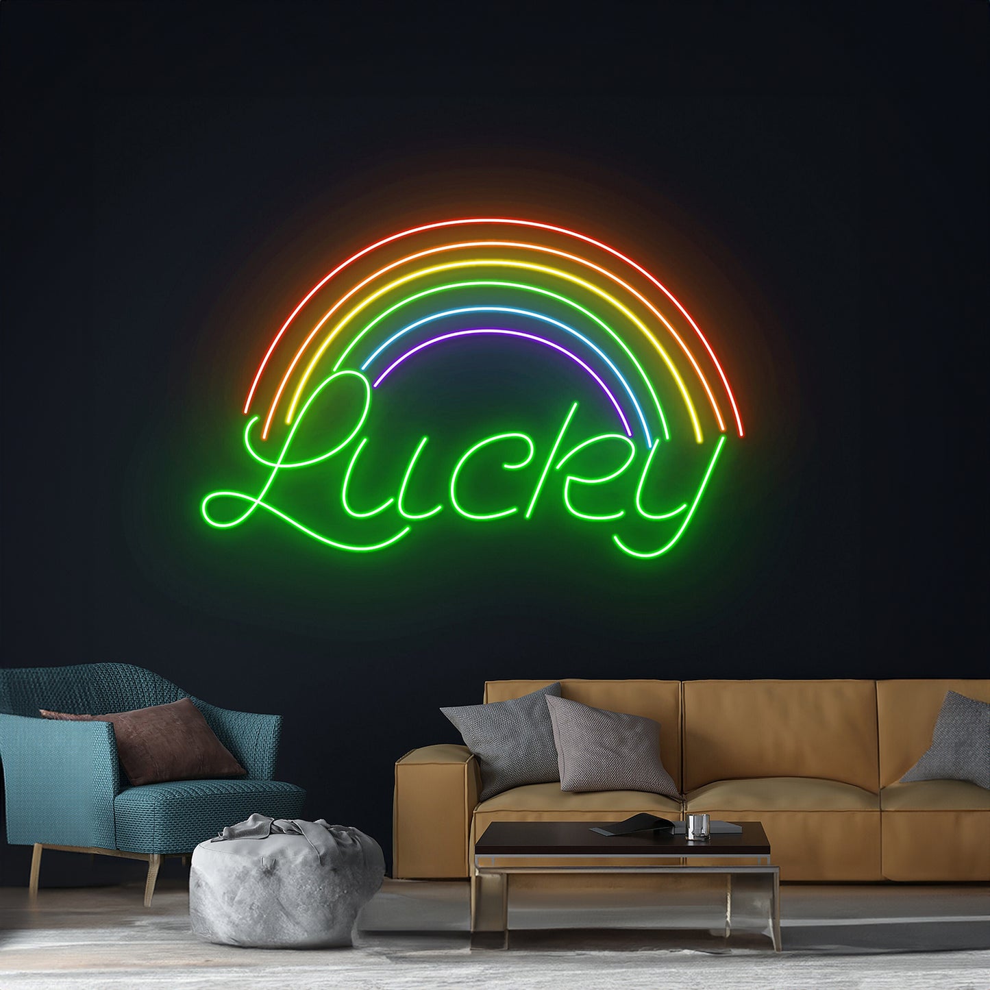 Lucky Rainbow Neon Sign