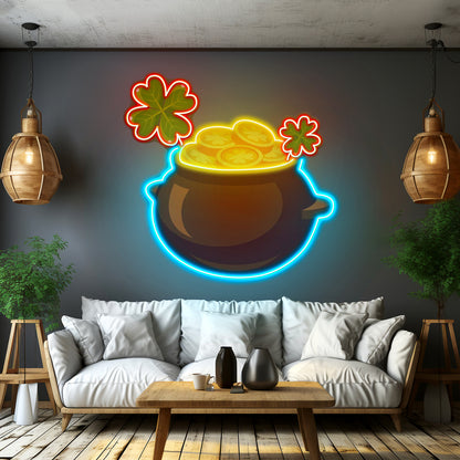 Magenta Tiger Artwork Led Neon