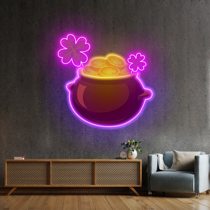 Magenta Tiger Artwork Led Neon