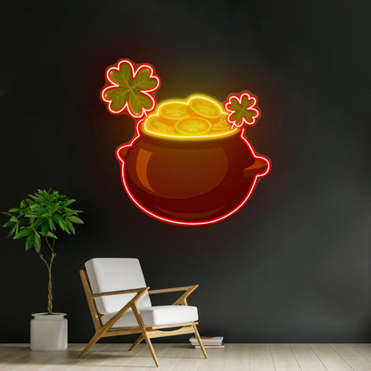 Magenta Tiger Artwork Led Neon