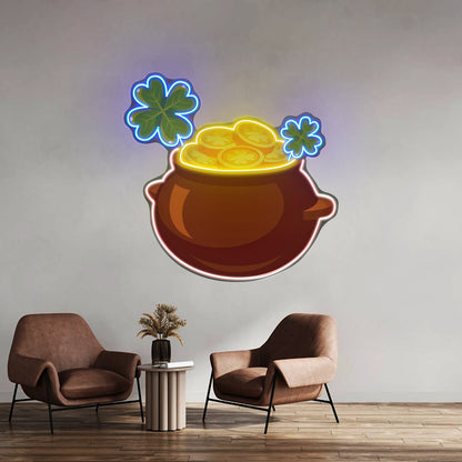 Magenta Tiger Artwork Led Neon