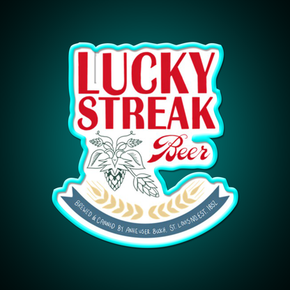 Lucky Streak Beer Bar Decor Led Neon Sign Rgb Color - Size and dimension reference