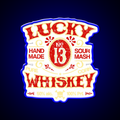 Lucky Whiskey Distressed Whiskey Drink Bar Led Neon Sign Rgb Color