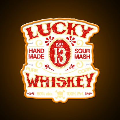 Lucky Whiskey Distressed Whiskey Drink Bar Led Neon Sign Rgb Color