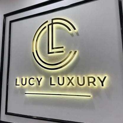 Lucy Luxury 3D Backlit Letters Business Metal Led Sign - Shineneon