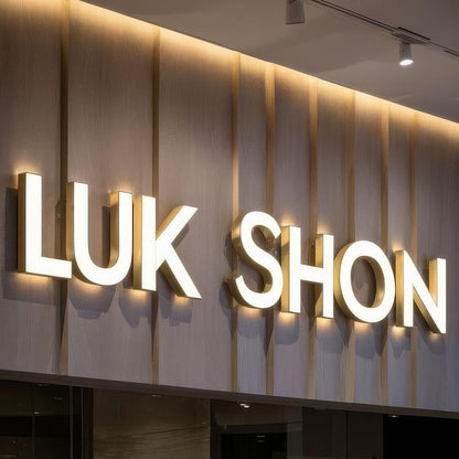 Luk Shon 3D Front And Back Lit Letters Metal Led Sign - Shineneon