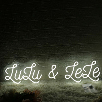 Lulu And Lele White Led Neon Sign - Shineneon