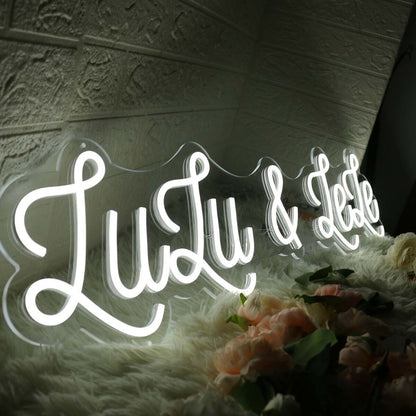 Lulu And Lele White Led Neon Sign - Shineneon