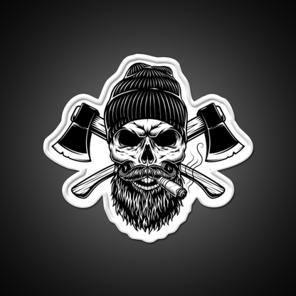 Lumberjack Skull Whiskey Drink Bar Led Neon Sign Rgb Color