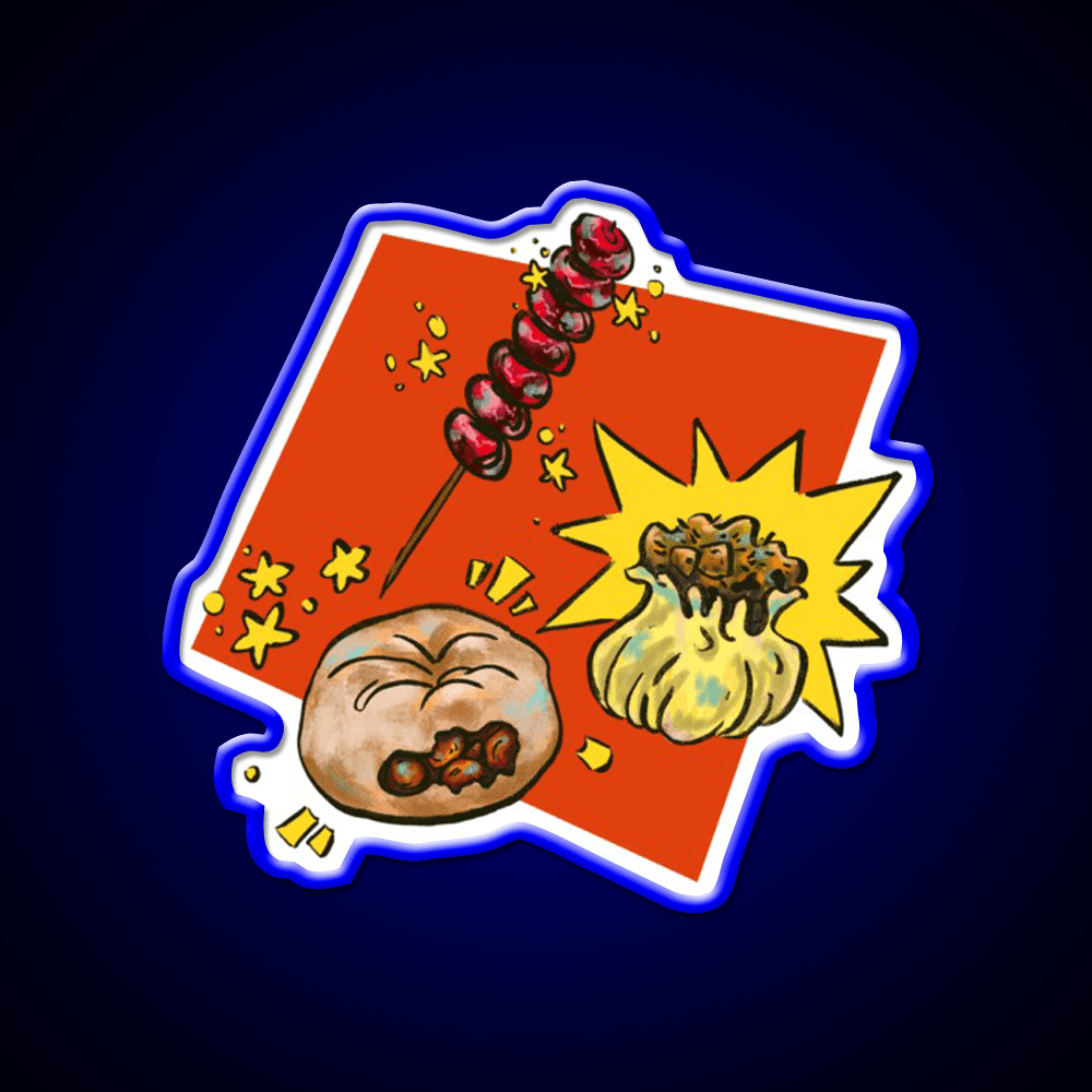 Lunch Baozi Sui Mai Hawthorn Led Neon Sign Chinese Food Rgb Color - Shineneon