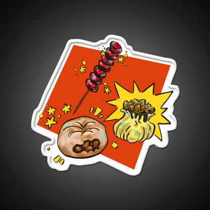 Lunch Baozi Sui Mai Hawthorn Led Neon Sign Chinese Food Rgb Color