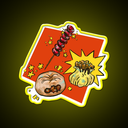 Lunch Baozi Sui Mai Hawthorn Led Neon Sign Chinese Food Rgb Color