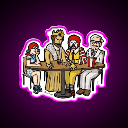 Lunch In The Break Room Fast Food Led Neon Sign For Burger Place Rgb Color - Shineneon