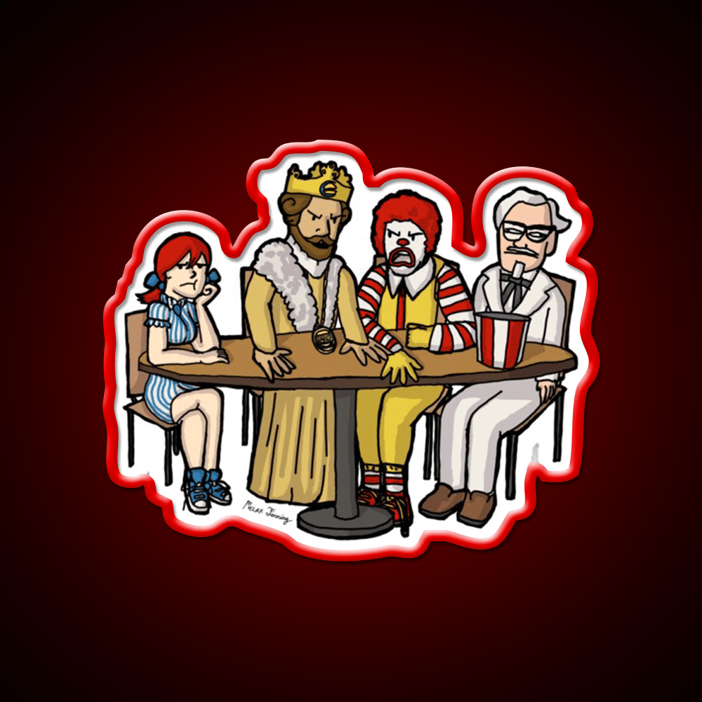 Lunch In The Break Room Fast Food Led Neon Sign For Burger Place Rgb Color - Shineneon