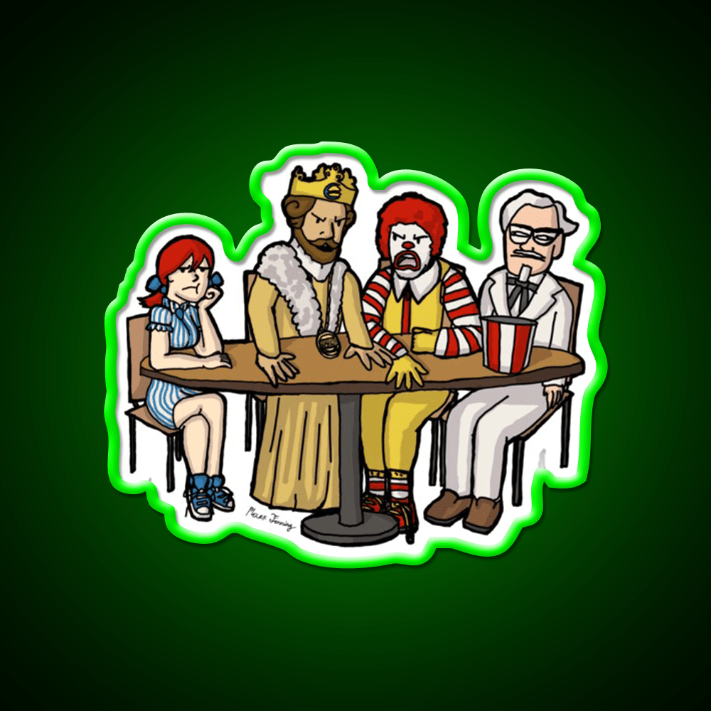 Lunch In The Break Room Fast Food Led Neon Sign For Burger Place Rgb Color - Shineneon