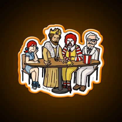 Lunch In The Break Room Fast Food Led Neon Sign For Burger Place Rgb Color - Shineneon