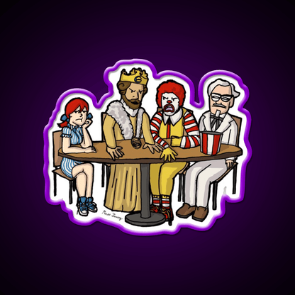 Lunch In The Break Room Fast Food Led Neon Sign For Burger Place Rgb Color - Shineneon