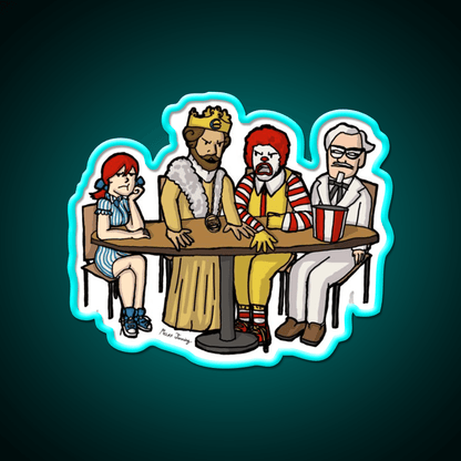 Lunch In The Break Room Fast Food Led Neon Sign For Burger Place Rgb Color - Shineneon