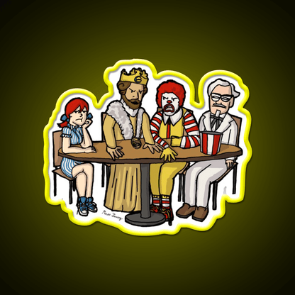 Lunch In The Break Room Fast Food Led Neon Sign For Burger Place Rgb Color - Shineneon