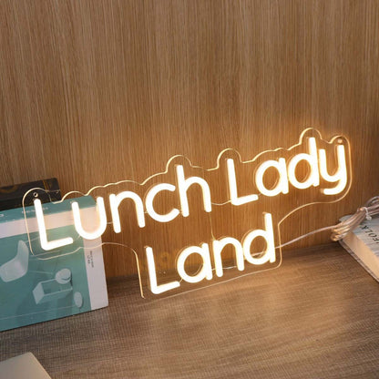 Lunch Lady Land Yellow Led Neon Sign | Shineneon