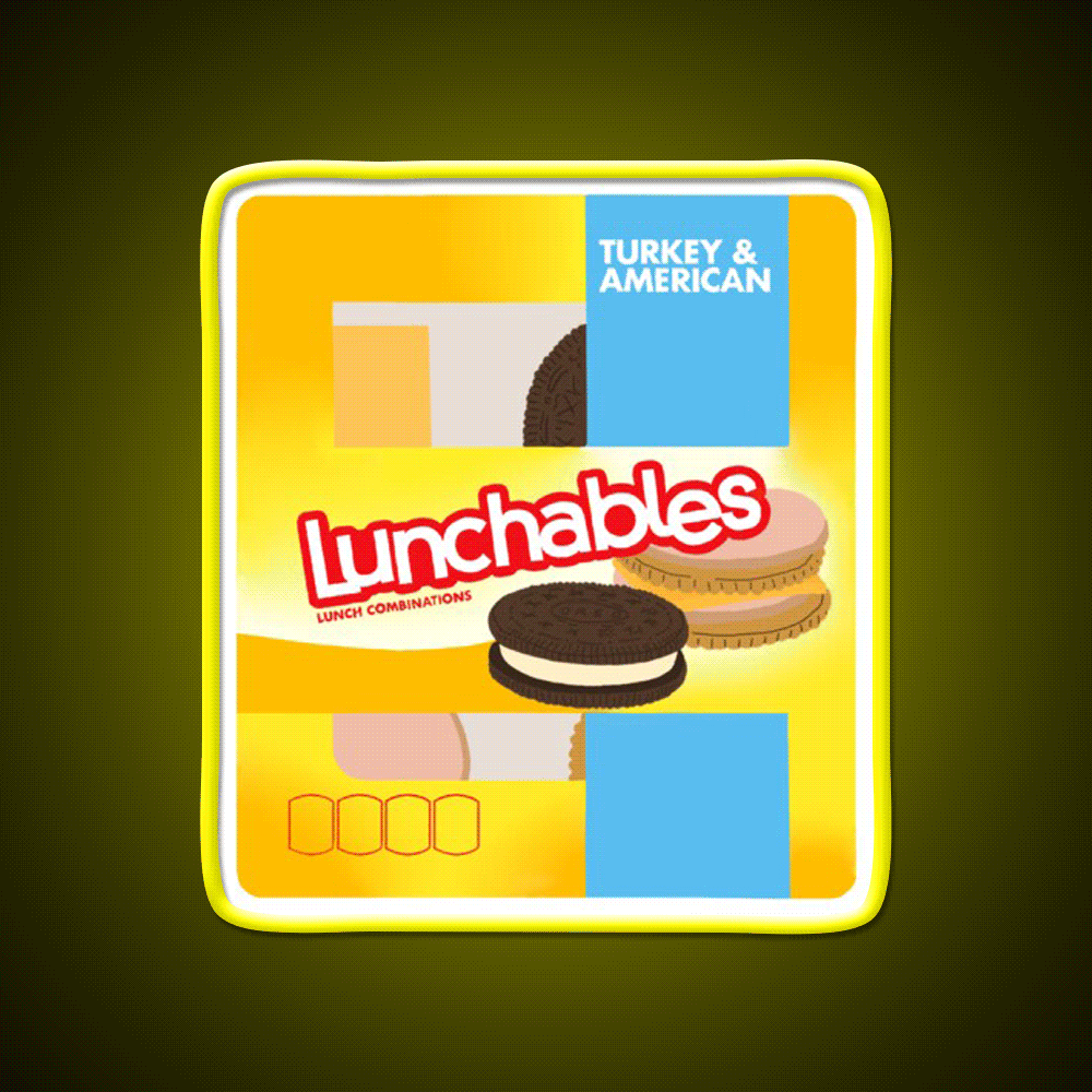 Lunchables Snack Food Led Neon Sign Rgb Color - Custom LED neon sign front view