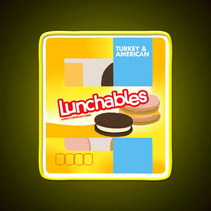 Lunchables Snack Food Led Neon Sign Rgb Color - Custom LED neon sign front view
